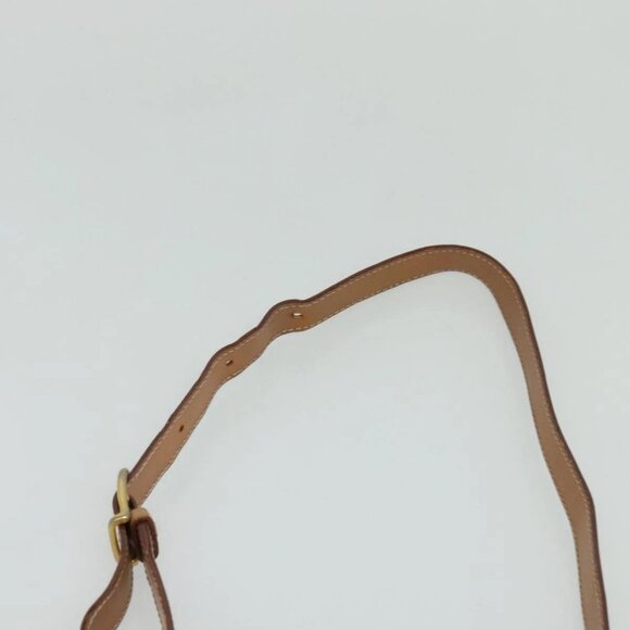 CELINE Macadam Canvas Circle Shoulder Bag PVC Leather Brown Gold - Picture 7 of 16